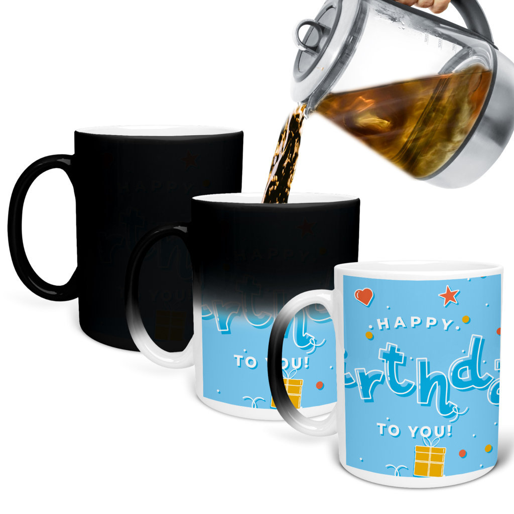 Printed Ceramic Coffee Mug | Happy Birthday Candies and Gifts Printed | 325 Ml 